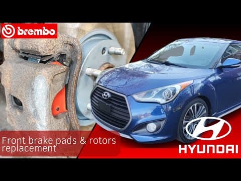 How to Replace Front Brake Pads and Rotors — 2016 Hyundai Veloster